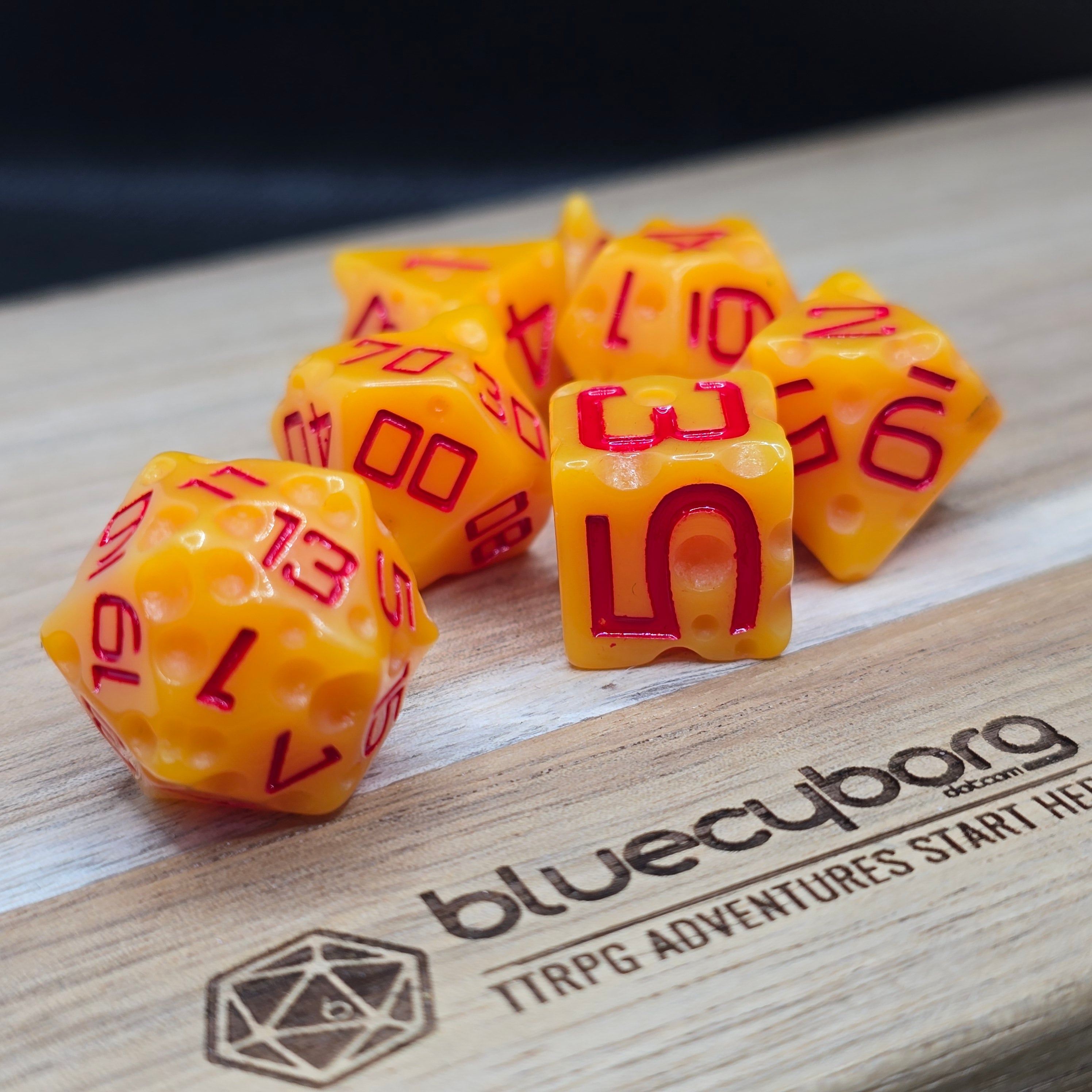 Cheese Dice - Resin Dice Set