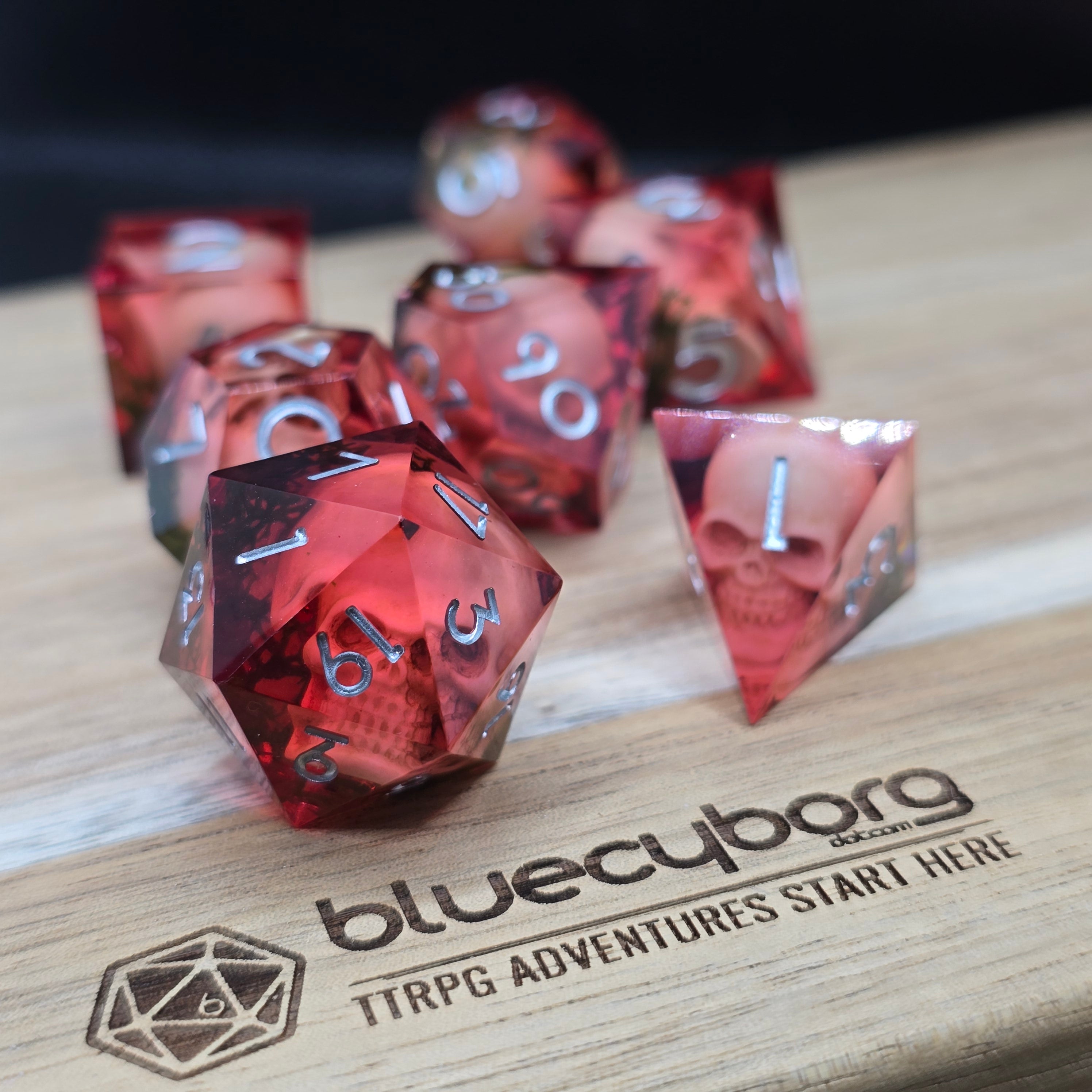 Bloodbound Remains - Horror Themed  - Resin Dice Set