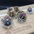 Serpent’s Gaze - Moving Eye - Liquid Core Resin Dice Set
