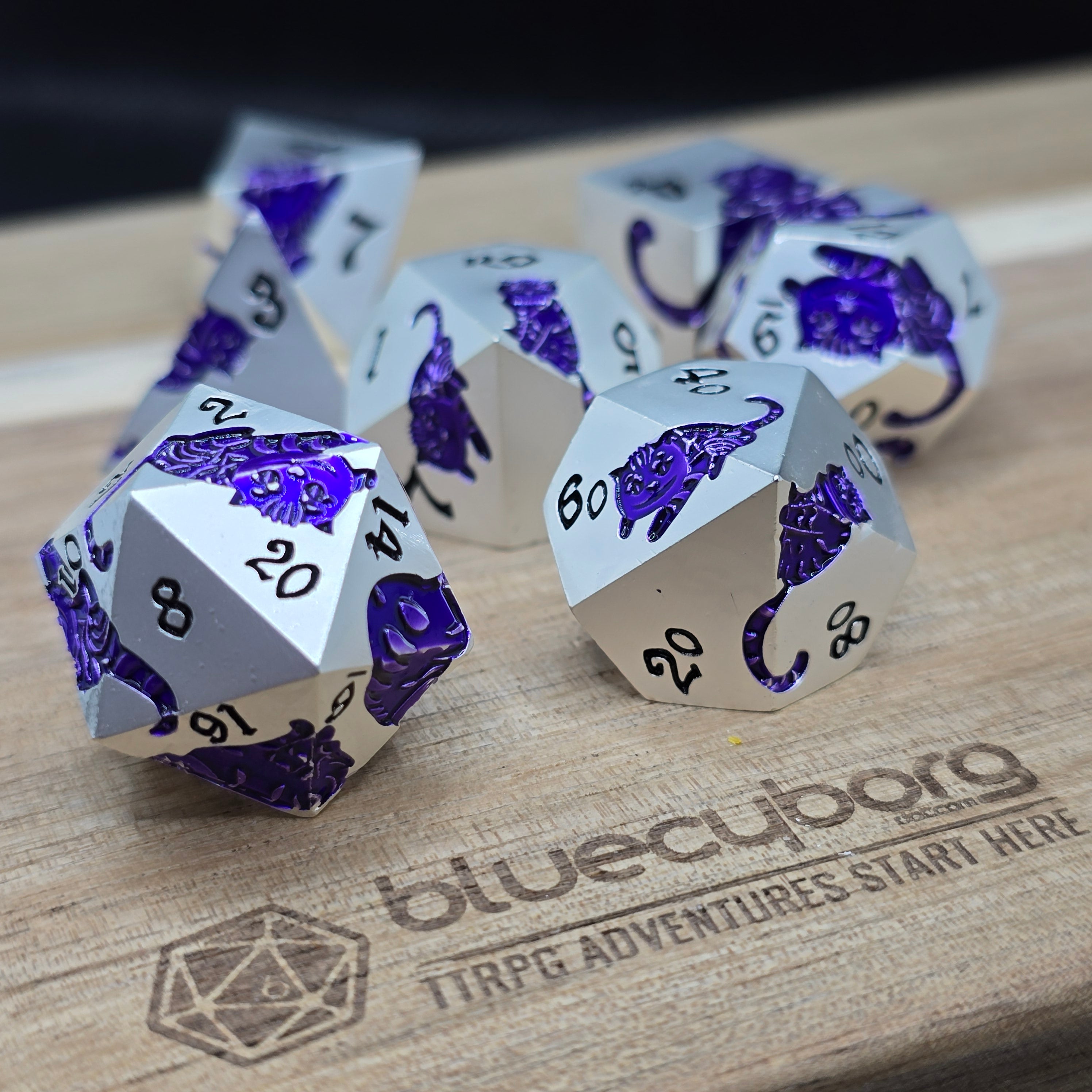 Purrpleclaw - Meowtalurgy - Metal Dice Set
