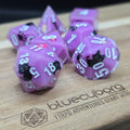 Pink Purrfection - Cat Themed - Shell Resin Dice Set