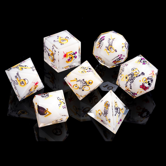 Silly Bones - Shell Resin Dice Set