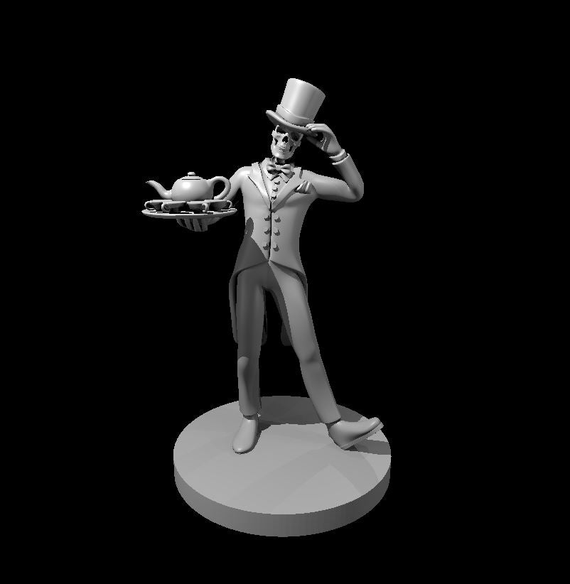 Skeleton Butler 28mm Scale Miniature