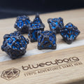 Starforge Blue sci-fi themed metal dice set