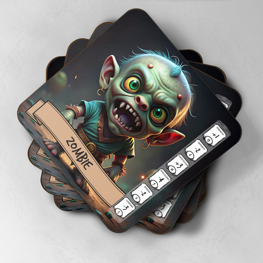 5e Monster Stats Coaster - Zombie