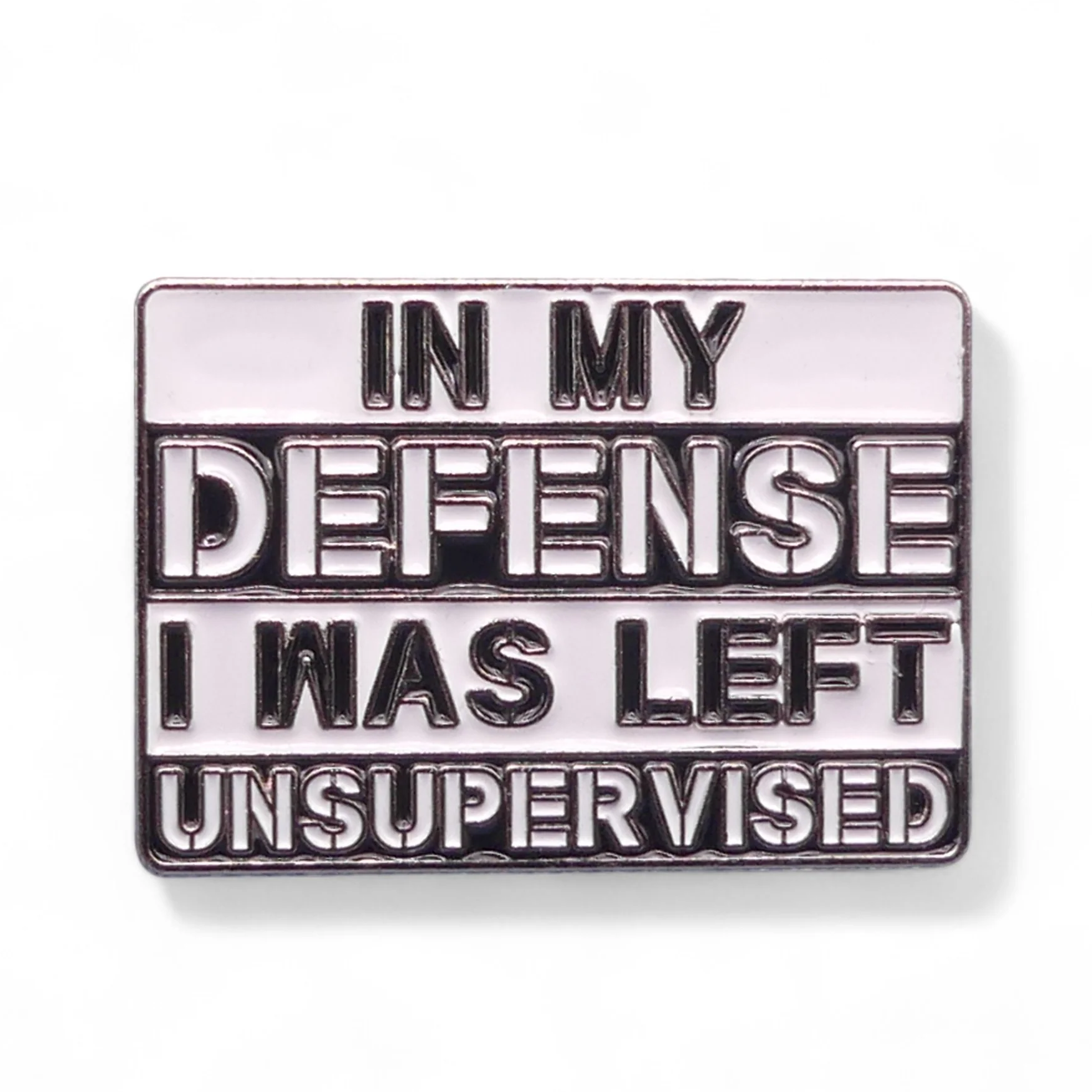 Left Unsupervised Enamel Pin Badge