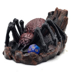 Webspinner Dice Tower in hand painted reddish brown spider finish