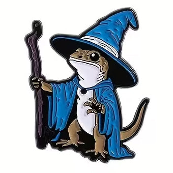Wizard Lizard - Blue Robe Enamel Pin Badge