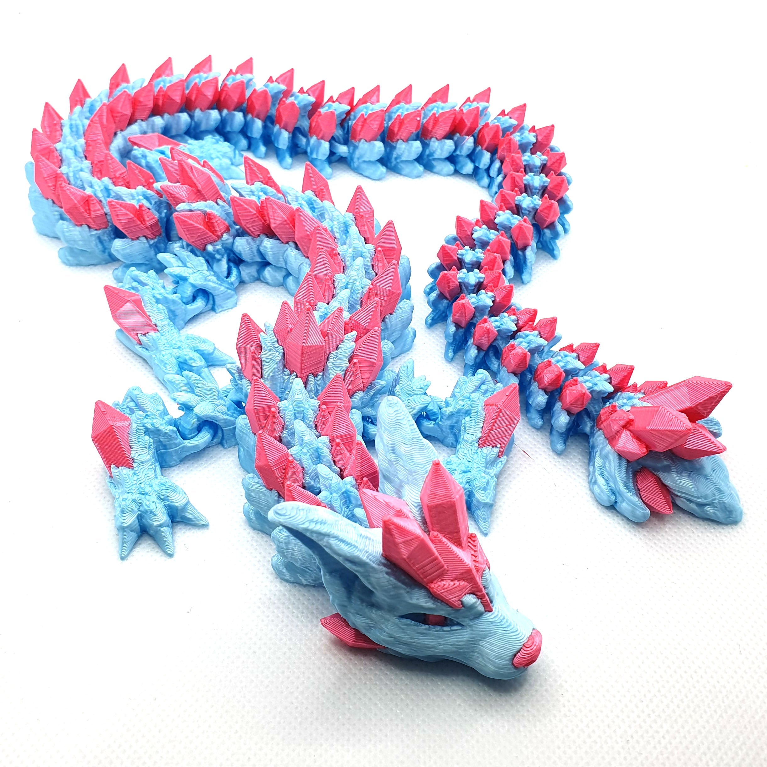 Crystal Wolf Articulated Adult Dragon
