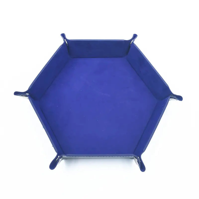 Hexagonal Folding PU Leather Dice Tray