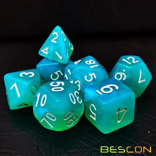 Moonstone Dice Set - Turquoise