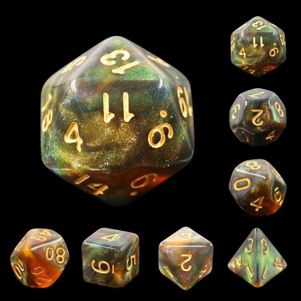 D20 Polyhedral 7 Piece Dice Set - Mythic - Nightingale