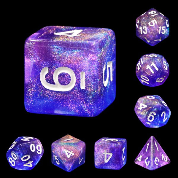 D20 Polyhedral 7 Piece Dice Set - Mythic - The Deep
