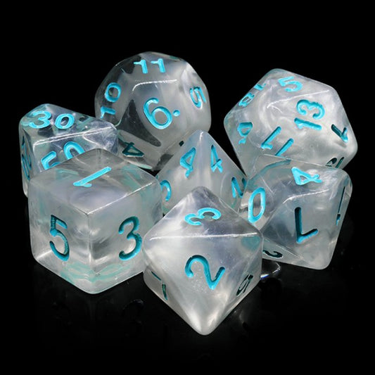 Elemental Dice Set - Gem Dice Set - Frozen Heat