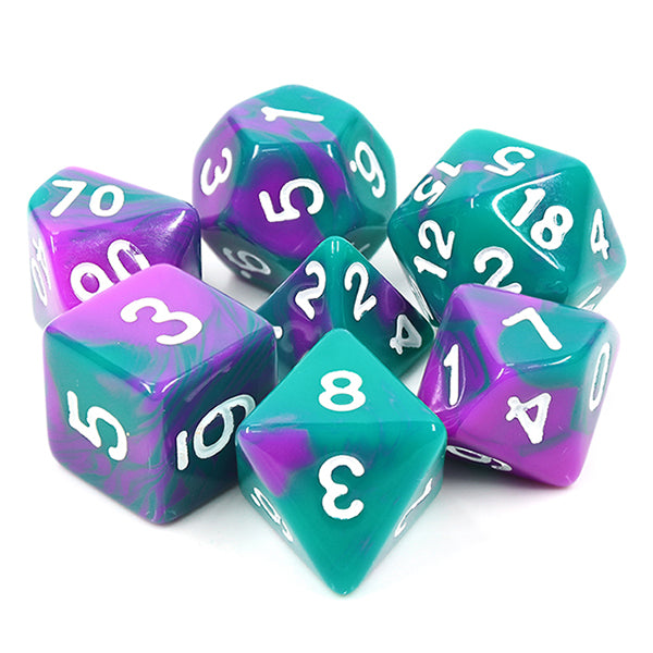 Elemental Dice Set - Joker Teal / Purple