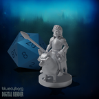 Halfling Cavalier with Corgi 28mm Scale Miniature