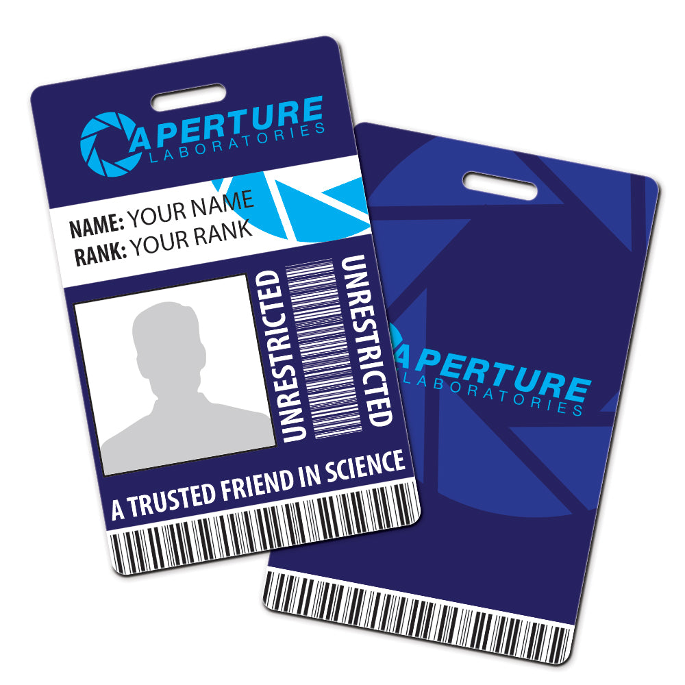 Aperture Laboratories Personalised Cosplay ID