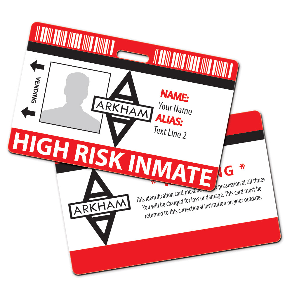 Arkham Asylum Inmate Personalised Cosplay ID