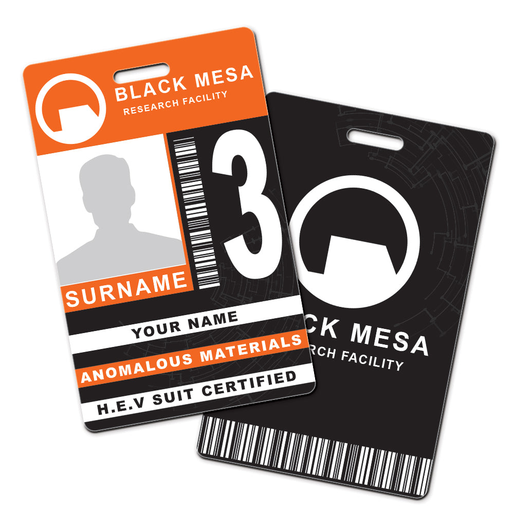 Black Mesa Research Facility Personalised Novelty / Cosplay ID