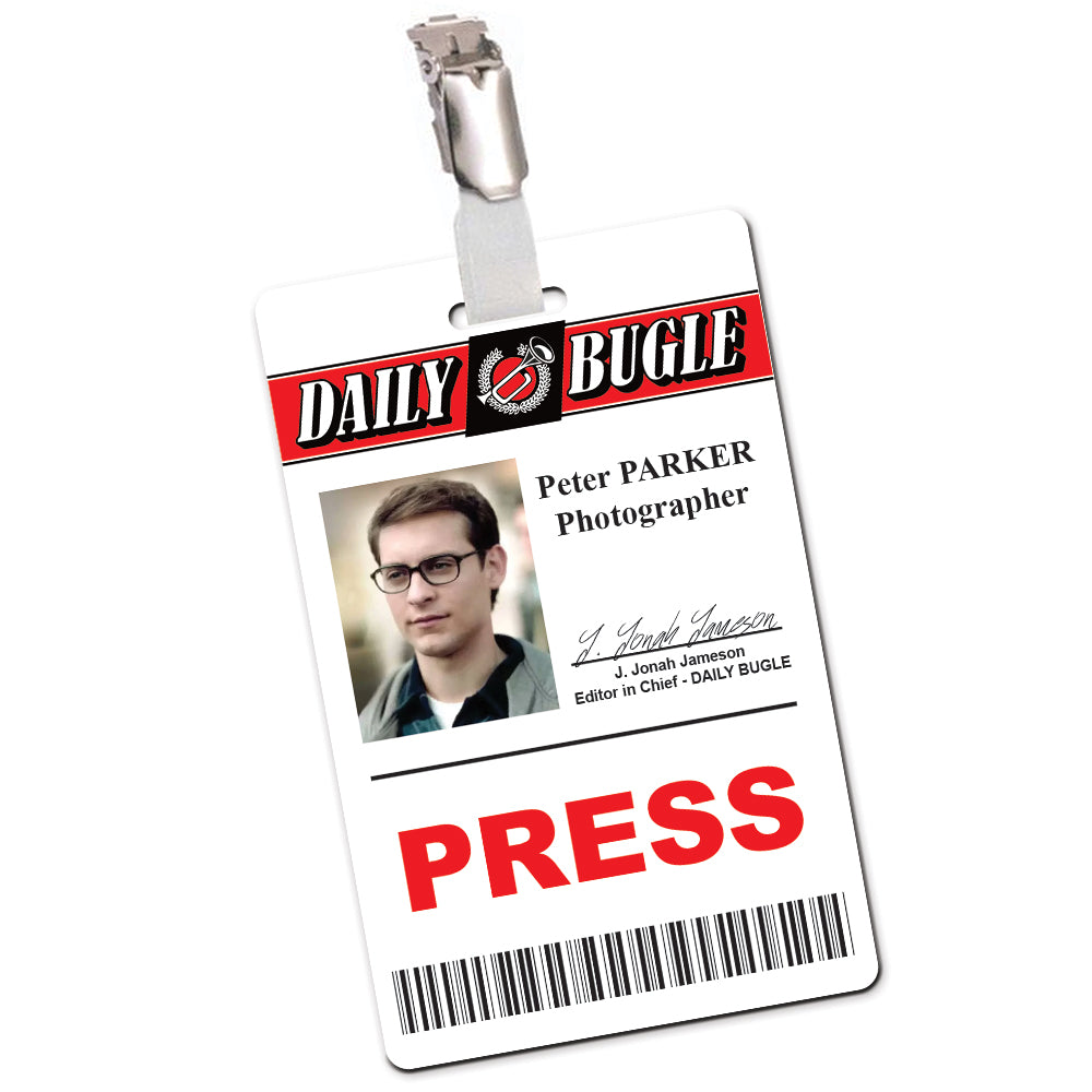 Daily Bugle Press Pass Cosplay ID Card