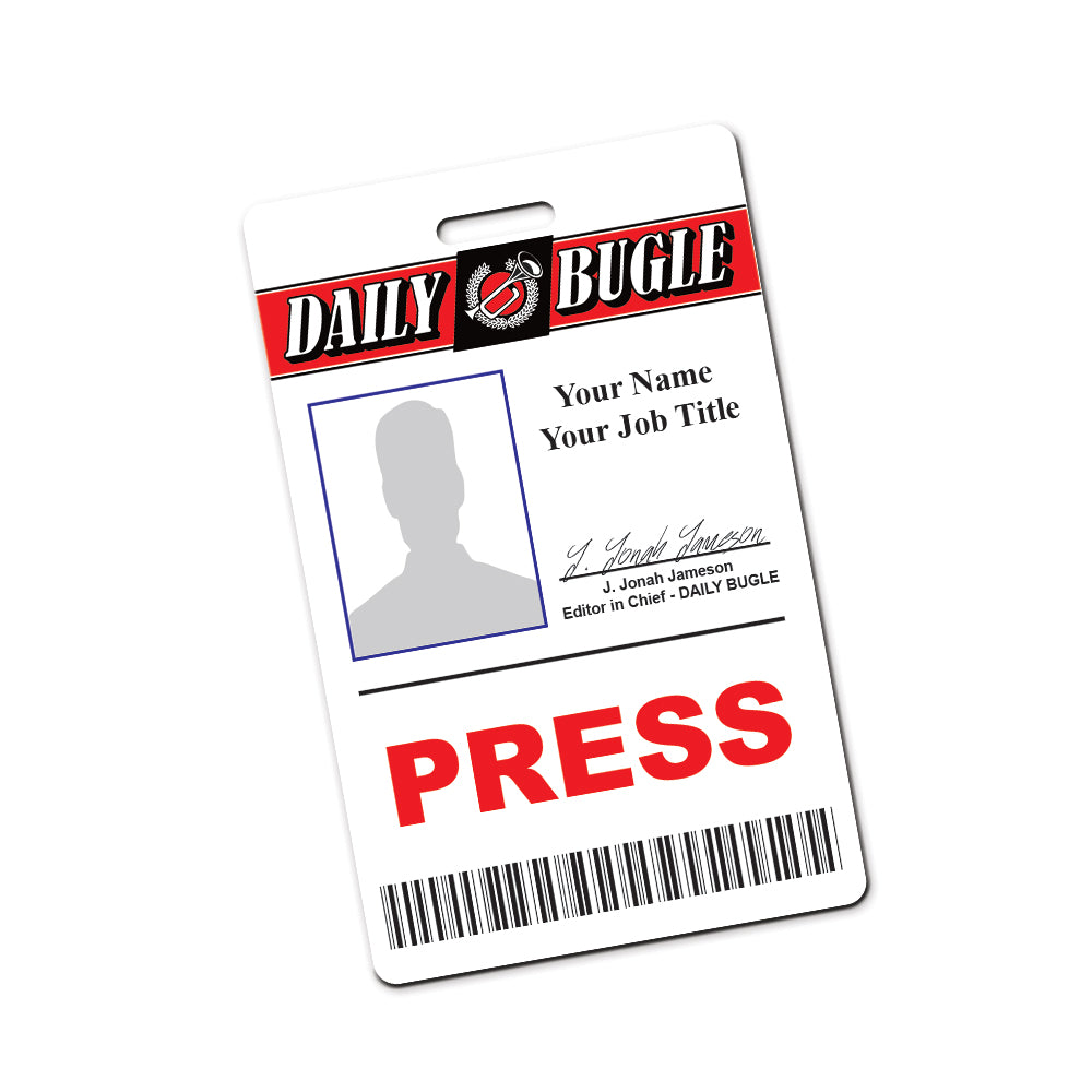 Daily Bugle Press Pass Personalised Cosplay ID