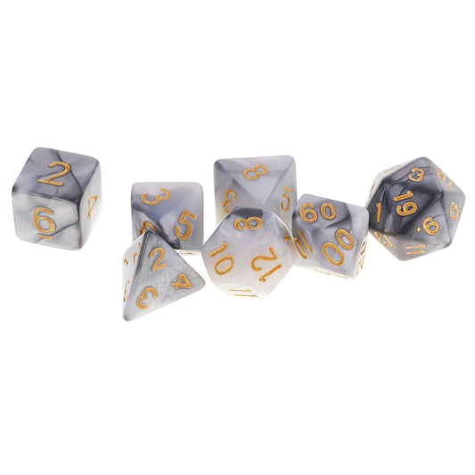 Elemental Dice Set - Silver/White