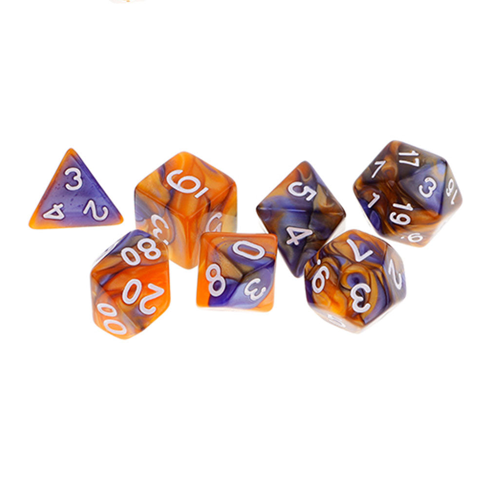 Elemental Dice Set - Orange/Purple