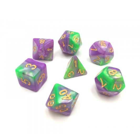 Elemental Dice Set - Purple/Green