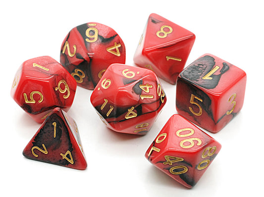 Elemental Dice Set - Red/Black