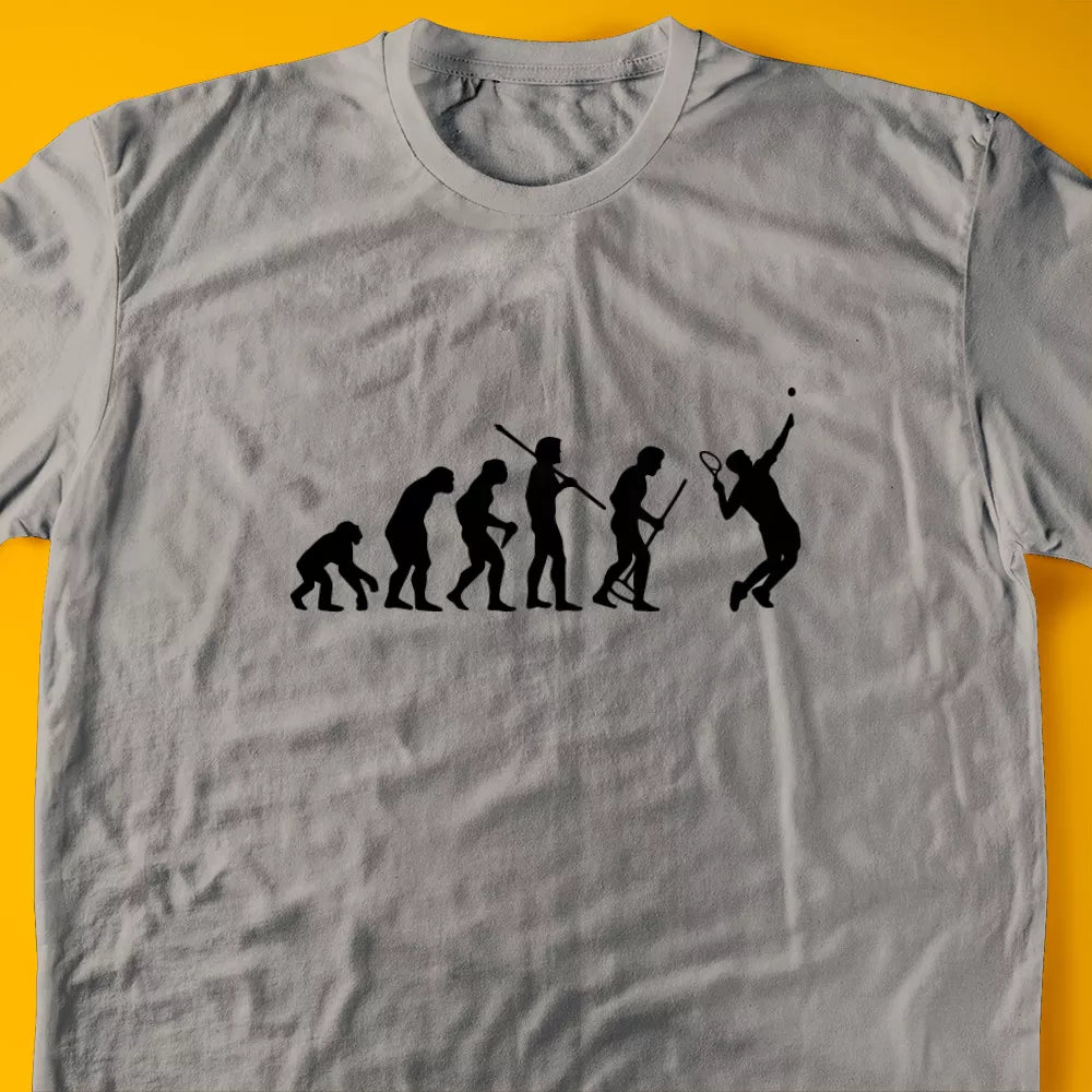 Evolution of a Tennis Player T-Shirt