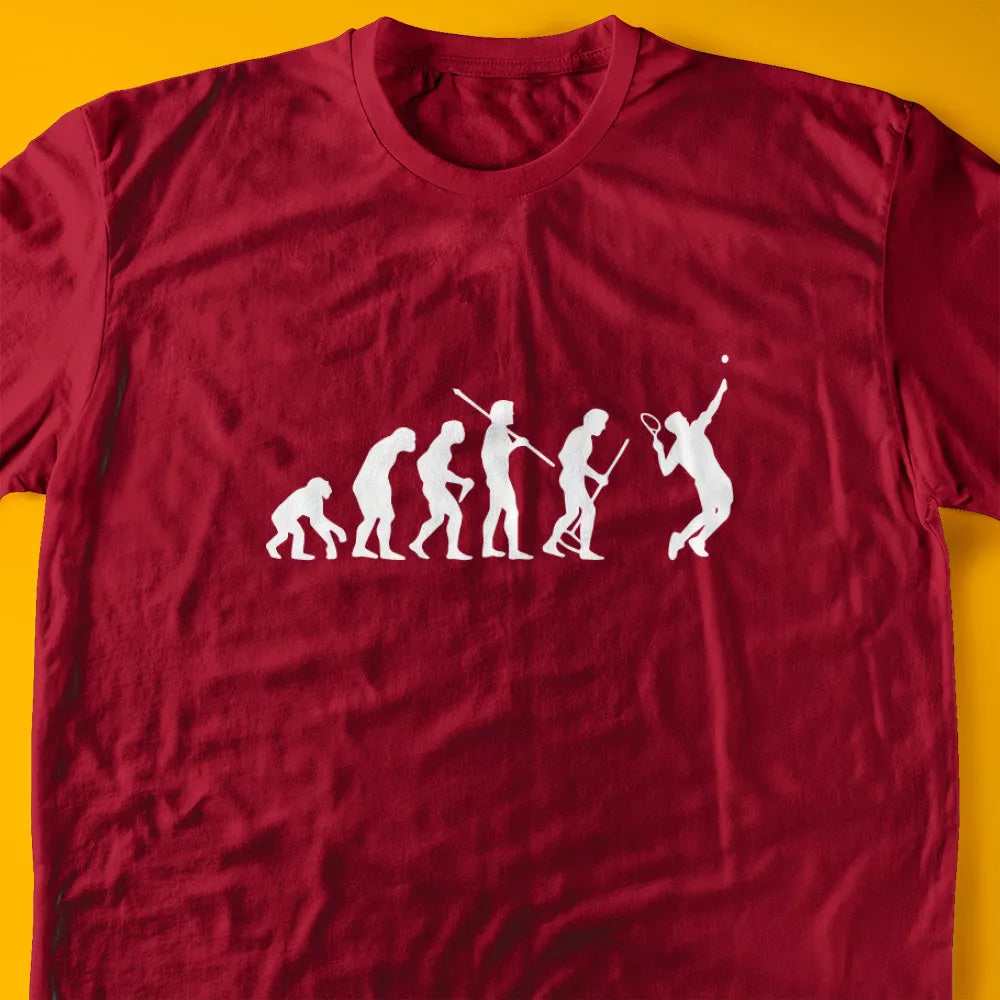 Evolution of a Tennis Player T-Shirt