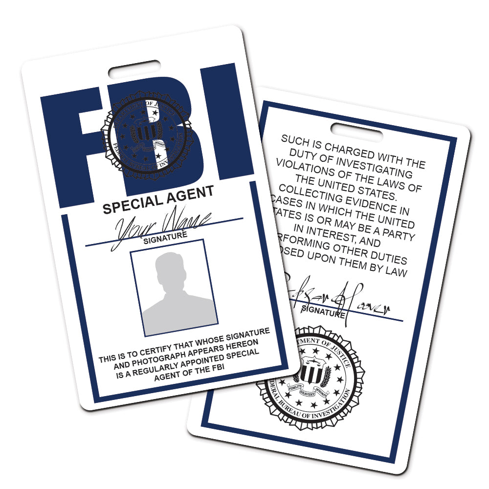 My Fbi Card Template Fbi Id Badge Etsy UK