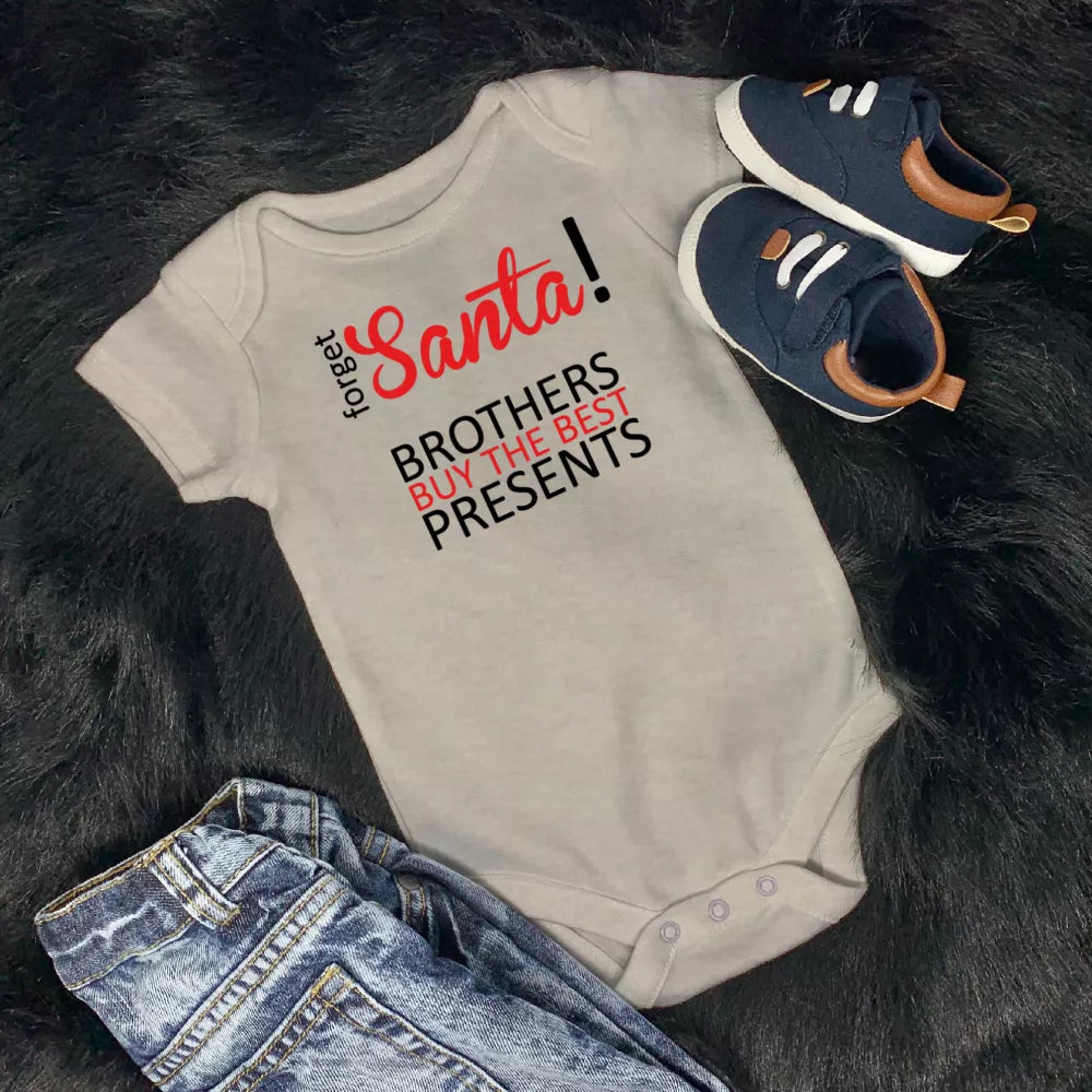 Forget Santa! Brothers Buy The Best Presents Babygrow