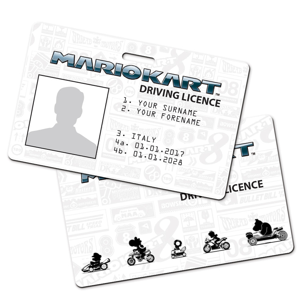 Mariokart Drivers Licence Personalised Cosplay ID