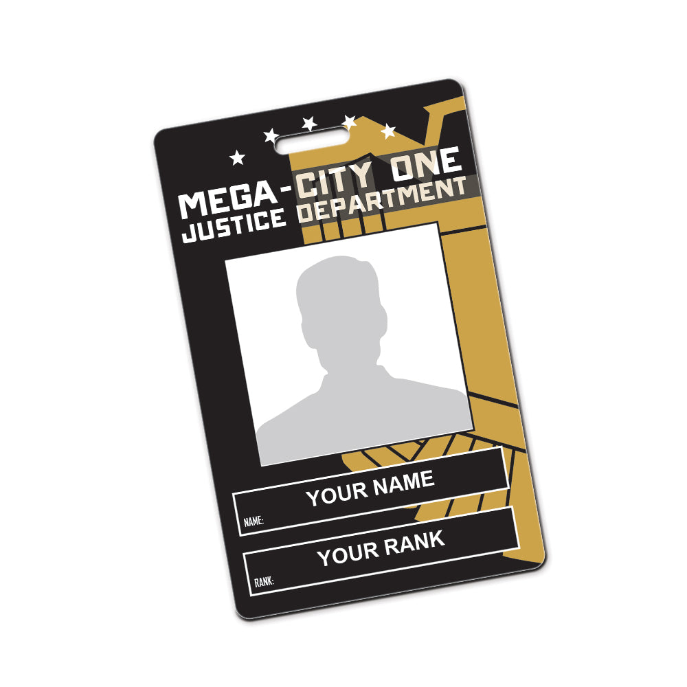 Mega-City One Justice Department Personalised Cosplay ID