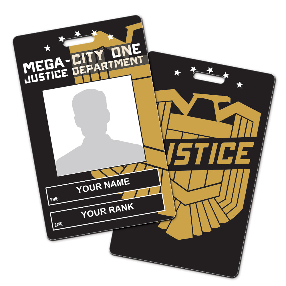 Mega-City One Justice Department Personalised Cosplay ID