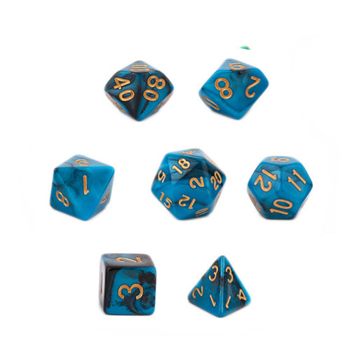 Elemental Dice Set - Black/Blue