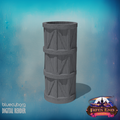 Wooden Tower Paintbrush Holder