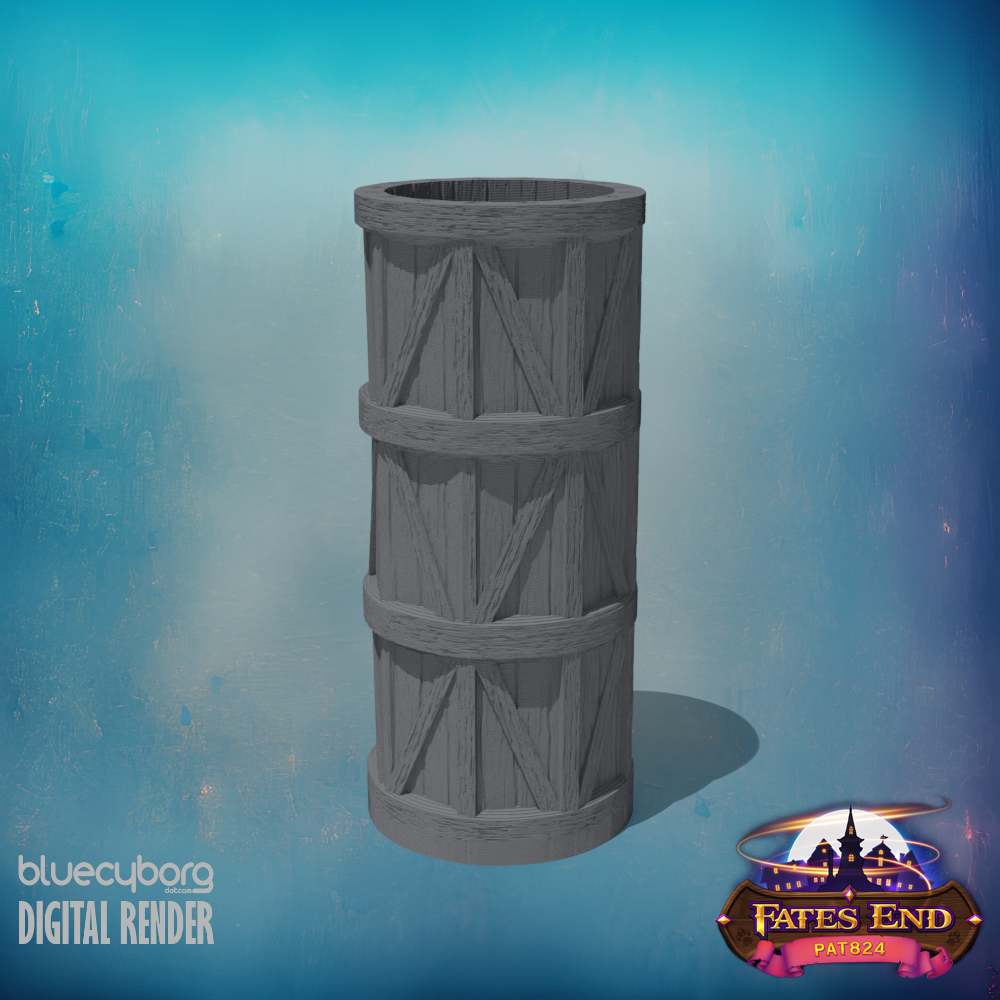 Wooden Tower Paintbrush Holder