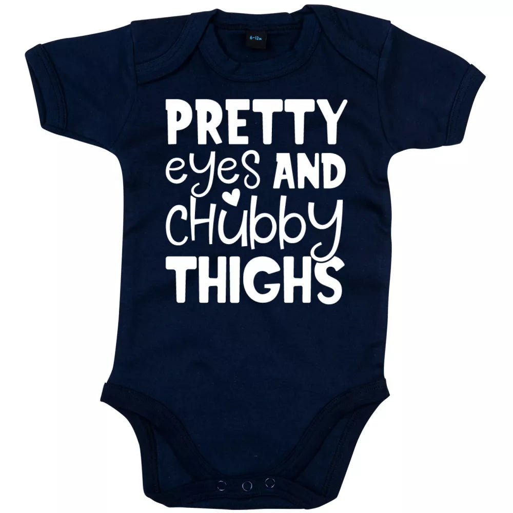 Pretty Eyes and Chubby Thighs Babygrow