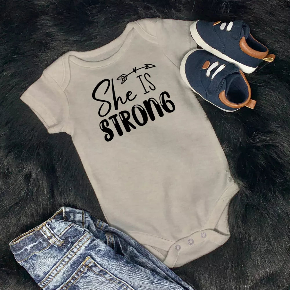 She Is Strong Babygrow