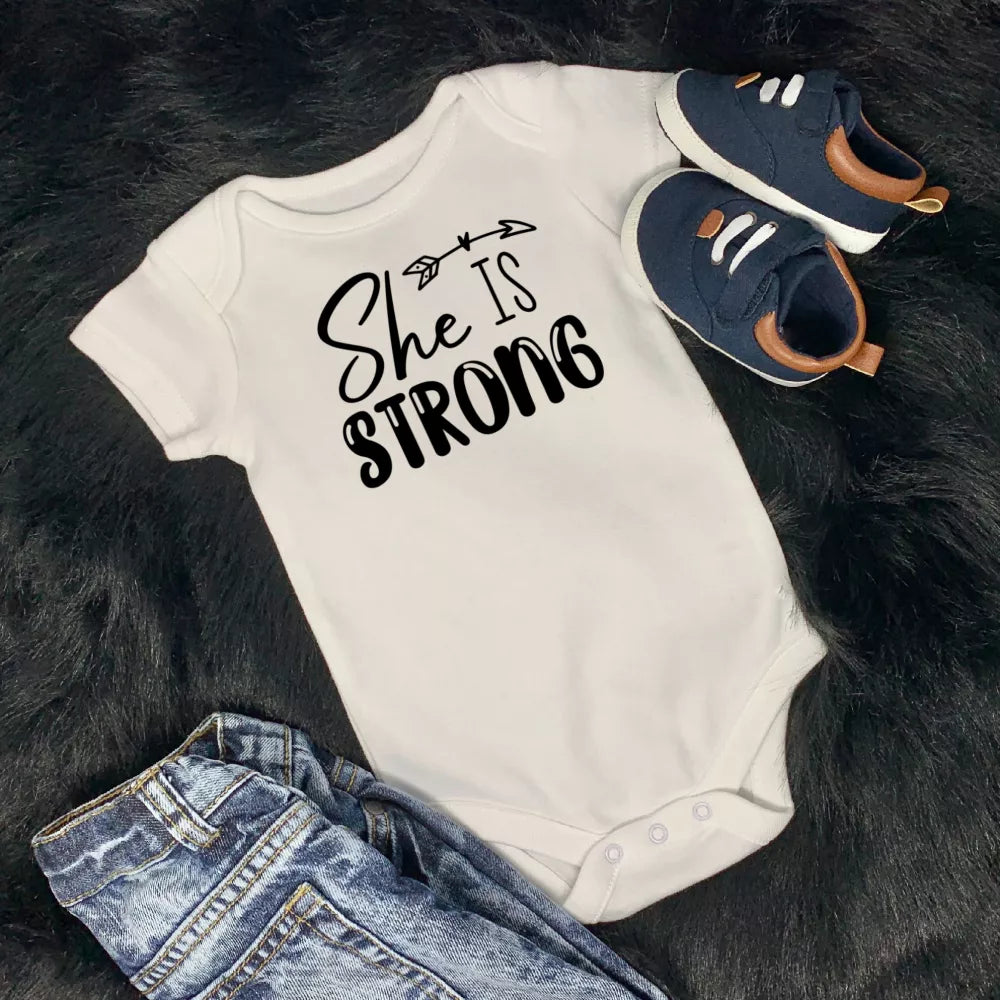 She Is Strong Babygrow