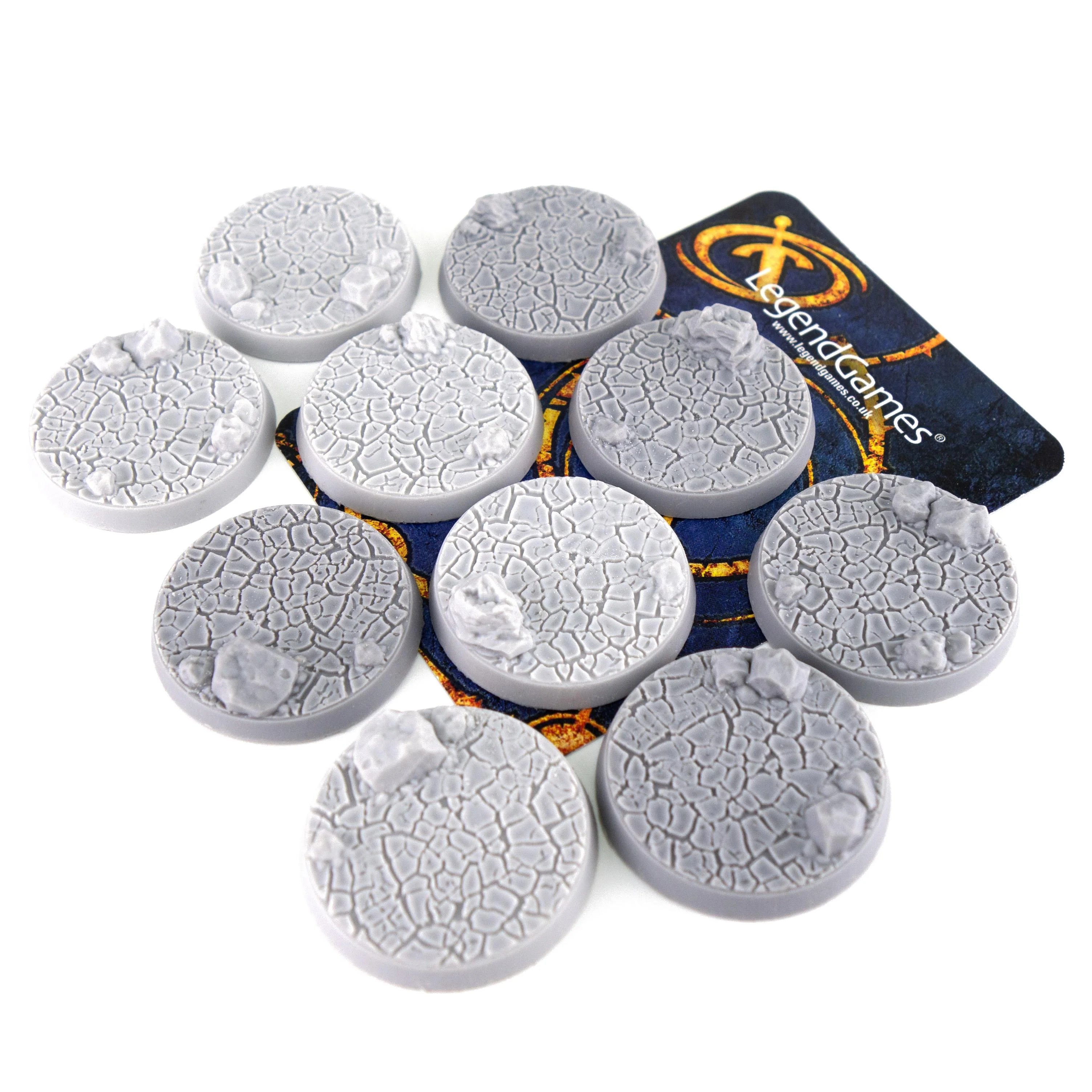LegendGames 32mm cracked earth bases x10