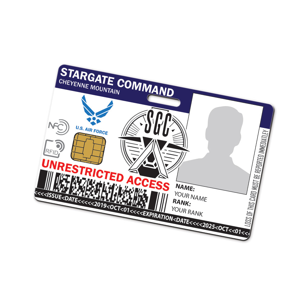 Stargate Command - Cheyenne Mountain Personalised Cosplay ID