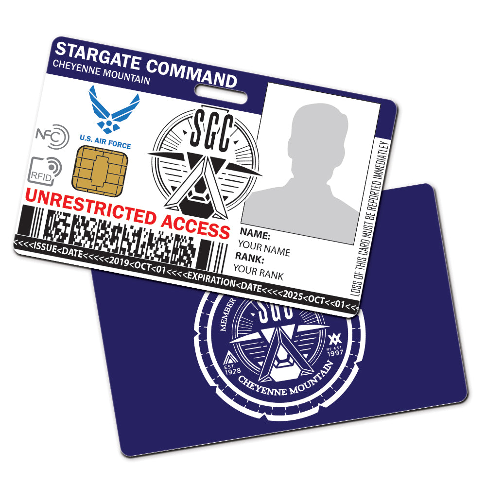Stargate Command - Cheyenne Mountain Personalised Cosplay ID