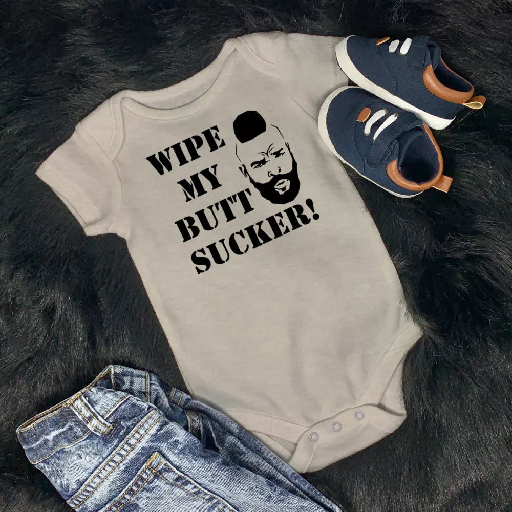 Wipe My Butt Sucker  Babygrow